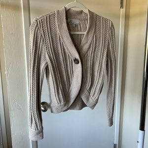 Anthropologie Cream Knit Cardigan